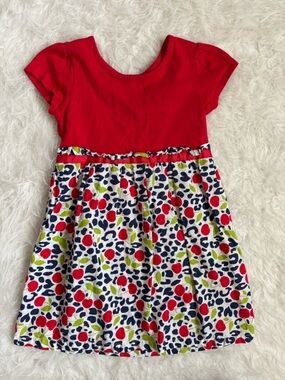 Picnic Ready Healthtex Red Cherry Print Kids Dress